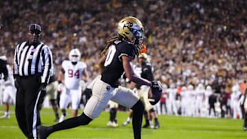 The top Colorado football target of Shedeur Sanders got a hat-trick against Stanford in the first half with three touchdowns Mandatory Credit: Ron Chenoy-USA TODAY Sports
