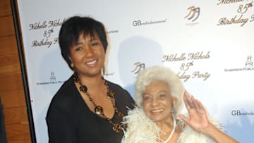 LOS ANGELES, CA - DECEMBER 28: NASA Astronaut Mae Jemison and actress Nichelle Nichols arrive for her 85th birthday celebration held at La Piazza/The Grove on December 28, 2017 in Los Angeles, California. (Photo by Albert L. Ortega/Getty Images)