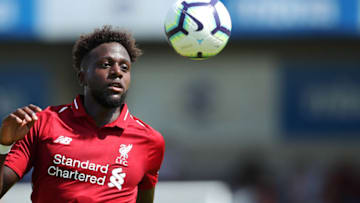 CHESTER, ENGLAND - JULY 07: Divock Origi of Liverpool looks at the ball during the Pre-season friendly between Chester FC and Liverpool on July 7, 2018 in Chester, United Kingdom. (Photo by Lynne Cameron/Getty Images)