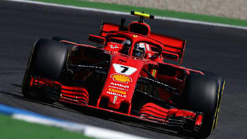 HOCKENHEIM, GERMANY - JULY 20: Kimi Raikkonen of Finland driving the (7) Scuderia Ferrari SF71H (Photo by Charles Coates/Getty Images)