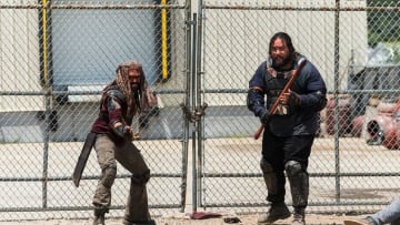 Ezekiel (Khary Payton) and Jerry (Cooper Andrews) in The Walking Dead Season 8 Episode 4Photo by Gene Page/AMC