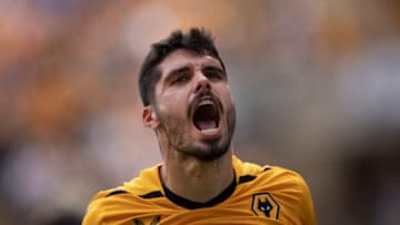 WOLVERHAMPTON, ENGLAND - AUGUST 28: Pedro Neto of Wolverhampton Wanderers celebrates their team's goal during the Premier League match between Wolverhampton Wanderers and Newcastle United at Molineux on August 28, 2022 in Wolverhampton, United Kingdom. (Photo by Joe Prior/Visionhaus via Getty Images)