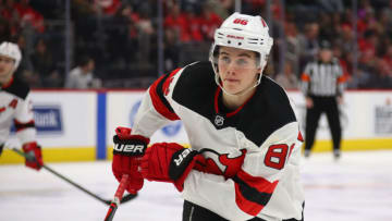 Jack Hughes #86 of the New Jersey Devils (Photo by Gregory Shamus/Getty Images)