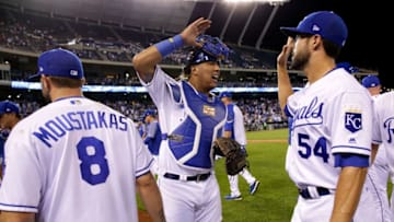 Kansas City Royals catcher Salvador Perez. (Photo by Jamie Squire/Getty Images)