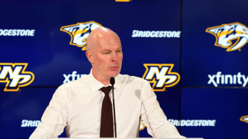 Nashville Predators head coach John Hynes Mandatory Credit: Christopher Hanewinckel-USA TODAY Sports