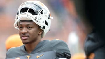 Tennessee quarterback Hendon Hooker (5) at the Orange & White spring game at Neyland Stadium in Knoxville, Tenn. on Saturday, April 24, 2021.Kns Vols Spring Game