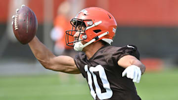 Cleveland Browns wide receiver Anthony Schwartz (10). Mandatory Credit: Ken Blaze-USA TODAY Sports