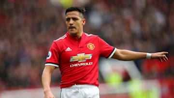 MANCHESTER, ENGLAND - MARCH 10: Alexis Sanchez of Manchester United during the Premier League match between Manchester United and Liverpool at Old Trafford on March 10, 2018 in Manchester, England. (Photo by Robbie Jay Barratt - AMA/Getty Images)