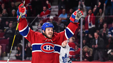 MONTREAL, QC - FEBRUARY 09: Andrew Shaw Montreal Canadiens. (Photo by Minas Panagiotakis/Getty Images)
