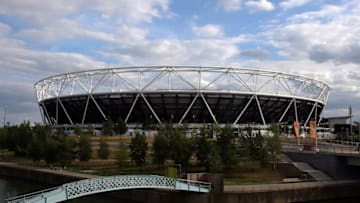Jul 23, 2015; London, United Kingdom; General view of the Olympic Stadium and ArcelorMittal Orbit at Queen Elizabeth Olympic Park in advance of the 2015 Sainsbury