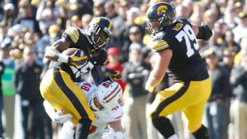IOWA CITY, IOWA- OCTOBER 22: Running back Akrum Wadley