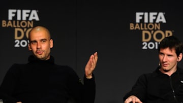 Barcelona's Spain coach Pep Guardiola (AFP PHOTO / FRANCK FIFE (Photo credit should read FRANCK FIFE/AFP via Getty Images)