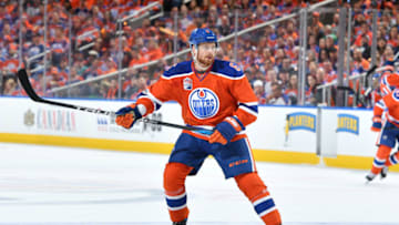EDMONTON, AB - APRIL 12: Adam Larsson. (Photo by Andy Devlin/NHLI via Getty Images)