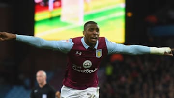 BIRMINGHAM, ENGLAND - FEBRUARY 28: Jonathan Kodja of Aston Villa (26) celebrates as he scores their first goal during the Sky Bet Championship match between Aston Villa and Bristol City at Villa Park on February 28, 2017 in Birmingham, England. (Photo by Michael Regan/Getty Images)
