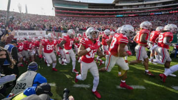 The Ohio State Buckeyes take the field for the Rose Bowl against the Utah Utes in Pasadena, Calif. on Jan. 1, 2022.College Football Rose Bowl