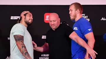 Carlos Felipe vs. Serghei Spivac (Photo by Jeff Bottari/Zuffa LLC via Getty Images)