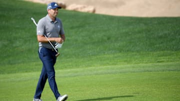 KING ABDULLAH ECONOMIC CITY, SAUDI ARABIA - FEBRUARY 02: Sergio Garcia of Spain in action during the third round of the Saudi International at the Royal Greens Golf & Country Club on February 02, 2019 in King Abdullah Economic City, Saudi Arabia. (Photo by Ross Kinnaird/Getty Images)