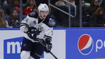 QUEBEC CITY, QC - OCTOBER 28: Simon Bourque of the Rimouski Oceanic skates against the Quebec Remparts during their QMJHL hockey game at the Centre Videotron on October 28, 2016 in Quebec City, Quebec, Canada. (Photo by Mathieu Belanger/Getty Images)