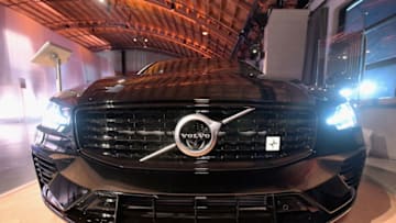 CULVER CITY, CA - NOVEMBER 10: A Volvo automobile is displayed at the 2018 Baby2Baby Gala Presented by Paul Mitchell at 3LABS on November 10, 2018 in Culver City, California. (Photo by Charley Gallay/Getty Images for Baby2Baby)