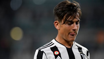 TURIN, ITALY - AUGUST 28: Paulo Dybala of Juventus looks on during the Serie A match between Juventus and Empoli FC at Juventus Stadium on August 28, 2021 in Turin, Italy. (Photo by Giorgio Perottino/Getty Images)