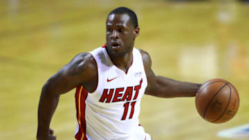 MEXICO CITY, MEXICO - DECEMBER 09: Dion Waiters of Miami Heat handles the ball during the NBA game between the Brooklyn Nets and Miami Heat at Arena Ciudad de Mexico on December 9, 2017 in Mexico City, Mexico. (Photo by Hector Vivas/Getty Images)