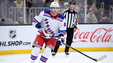 Mar 4, 2023; Boston, Massachusetts, USA; New York Rangers right wing Patrick Kane (88) during the first period against the Boston Bruins at TD Garden. Mandatory Credit: Bob DeChiara-USA TODAY Sports