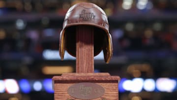 Sep 4, 2017; Atlanta, GA, USA; The old leather helmet is shown after the Tennessee Volunteers defeated the Georgia Tech Yellow Jackets at Mercedes-Benz Stadium. Mandatory Credit: Jason Getz-USA TODAY Sports