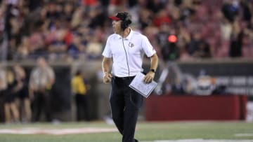 Scott Satterfield the head coach of the Louisville Cardinals (Photo by Andy Lyons/Getty Images)