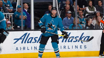 SAN JOSE, CA - APRIL 05: Paul Martin #7 of the San Jose Sharks skates against the Colorado Avalanche at SAP Center on April 5, 2018 in San Jose, California. (Photo by Rocky W. Widner/NHL/Getty Images) *** Local Caption *** Paul Martin