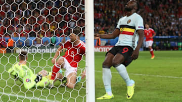 Romelu Lukaku of Belgium disappointed during the UEFA EURO 2016 quarter final match between Wales and Belgium on July 2, 2016 at the Stade Pierre Mauroy in Lille, France.(Photo by VI Images via Getty Images)