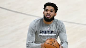 Karl-Anthony Towns of the Minnesota Timberwolves. (Photo by Alex Goodlett/Getty Images)