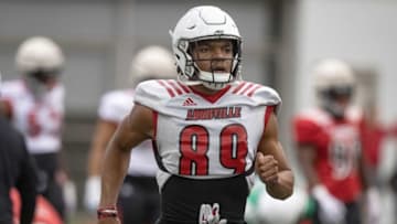 Wide receiver Christian Fitzpatrick during a UofL football practice at the indoor Trager Center on Monday. Feb. 24, 2020Football Selects T9i4858
