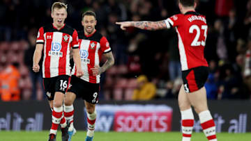 SOUTHAMPTON, ENGLAND - NOVEMBER 30: James Ward-Prowse of Southampton celebrates after scoring his team's second goal during the Premier League match between Southampton FC and Watford FC at St Mary's Stadium on November 30, 2019 in Southampton, United Kingdom. (Photo by Naomi Baker/Getty Images)