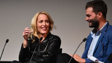 LONDON, ENGLAND - SEPTEMBER 07: Gillian Anderson and Jamie Dornan take part in Q&A following the screening of BBC Two drama 'The Fall' to launch series three at BFI Southbank on September 7, 2016 in London, England. (Photo by Eamonn M. McCormack/Getty Images)