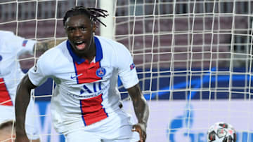 PSG, Moise Kean (Photo by LLUIS GENE/AFP via Getty Images)