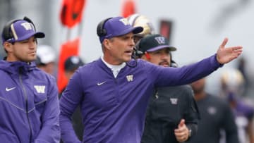 SEATTLE, WA - OCTOBER 20: Head coach Chris Petersen of the Washington Huskies looks on during the game against the Colorado Buffaloes at Husky Stadium on October 20, 2018 in Seattle, Washington. (Photo by Otto Greule Jr/Getty Images)