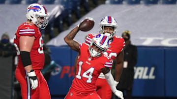 Bills receiver Stefon Diggs celebrates his 19-yard touchdown catch in a 26-15 win over the Steelers.Jg 121320 Bills 3