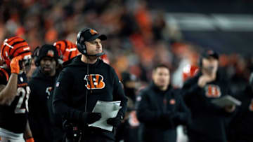 Cincinnati Bengals head coach Zac Taylor looks on during NFL Playoffs at Paycor Stadium. The Enquirer.