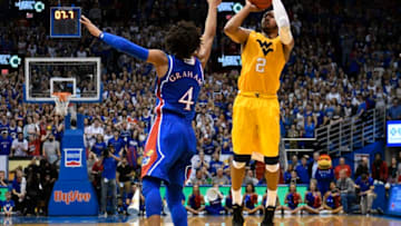 LAWRENCE, KS - FEBRUARY 17: Jevon Carter