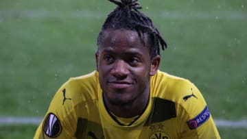 REGGIO NELL'EMILIA, ITALY - FEBRUARY 22: Michy Batshuayi of Borussia Dortmund looks on at the end of the UEFA Europa League Round of 32 match between Atalanta and Borussia Dortmund at the Mapei Stadium - Citta' del Tricolore on February 22, 2018 in Reggio nell'Emilia, Italy. (Photo by Emilio Andreoli/Getty Images)