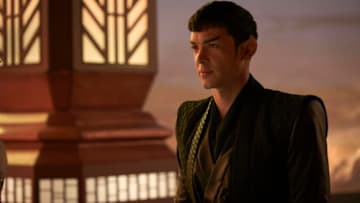 Pictured: Ethan Peck as Spock of the Paramount+ original series STAR TREK: STRANGE NEW WORLDS. Photo Cr: Marni Grossman/Paramount+ ©2022 ViacomCBS. All Rights Reserved.