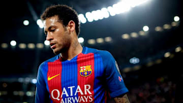 JUVENTUS STADIUM, TURIN, ITALY - 2017/04/11: Neymar Jr of FC Barcelona is pictured during the UEFA Champions League football match between Juventus FC and FC Barcelona. Juventus FC wins 3-0 over FC Barcelona. (Photo by Nicolò Campo/LightRocket via Getty Images)