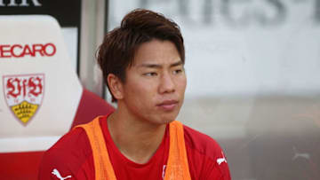 STUTTGART, GERMANY - SEPTEMBER 09: Takuma Asano of Stuttgart is seen prior to the Second Bundesliga match between VfB Stuttgart and 1. FC Heidenheim 1846 at Mercedes-Benz Arena on September 9, 2016 in Stuttgart, Germany. (Photo by Thomas Niedermueller/Bongarts/Getty Images)