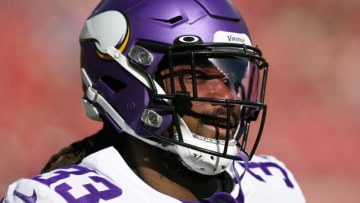 SANTA CLARA, CALIFORNIA - JANUARY 11: Dalvin Cook #33 of the Minnesota Vikings looks on while warming up prior to their game against the San Francisco 49ers during the NFC Divisional Round Playoff game at Levi's Stadium on January 11, 2020 in Santa Clara, California. (Photo by Thearon W. Henderson/Getty Images)