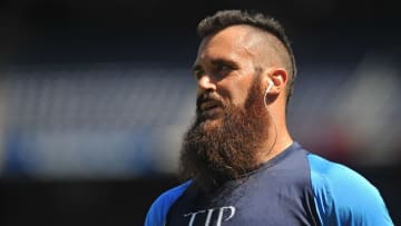 Aug 29, 2015; San Diego, CA, USA; San Diego Chargers free safety Eric Weddle (32) during warmups before the preseason game against the Seattle Seahawks at Qualcomm Stadium. Seattle won 16-15. Mandatory Credit: Orlando Ramirez-USA TODAY Sports