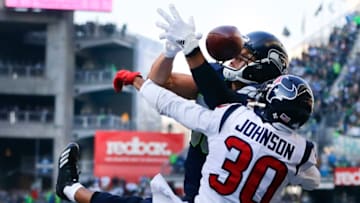 SEATTLE, WA - OCTOBER 29: Kevin Johnson #30 of the Houston Texans (Photo by Jonathan Ferrey/Getty Images)