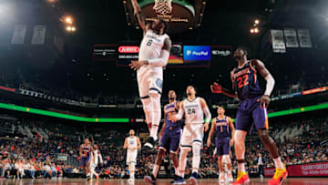 PHOENIX, AZ - NOVEMBER 4: MarShon Brooks #8 of the Memphis Grizzlies goes to the basket against the Phoenix Suns on November 4, 2018 at Talking Stick Resort Arena in Phoenix, Arizona. NOTE TO USER: User expressly acknowledges and agrees that, by downloading and/or using this photograph, user is consenting to the terms and conditions of the Getty Images License Agreement. Mandatory Copyright Notice: Copyright 2018 NBAE (Photo by Barry Gossage/NBAE via Getty Images)