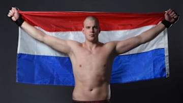 MANCHESTER, ENGLAND - OCTOBER 08: Stefan Struve of The Netherlands poses for a post fight portrait backstage during the UFC 204 Fight Night at the Manchester Evening News Arena on October 8, 2016 in Manchester, England. (Photo by Mike Roach/Zuffa LLC/Zuffa LLC via Getty Images)