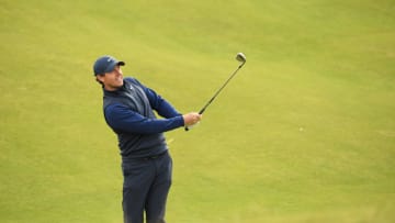 ST ANDREWS, SCOTLAND - SEPTEMBER 29: Rory McIlroy of Northern Ireland plays a shot during Day four of the Alfred Dunhill Links Championship at The Old Course on September 29, 2019 in St Andrews, United Kingdom. (Photo by Ross Kinnaird/Getty Images)
