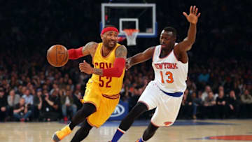 Mar 26, 2016; New York, NY, USA; Cleveland Cavaliers point guard Mo Williams (52) in action against New York Knicks point guard Jerian Grant (13) at Madison Square Garden. Mandatory Credit: Brad Penner-USA TODAY Sports